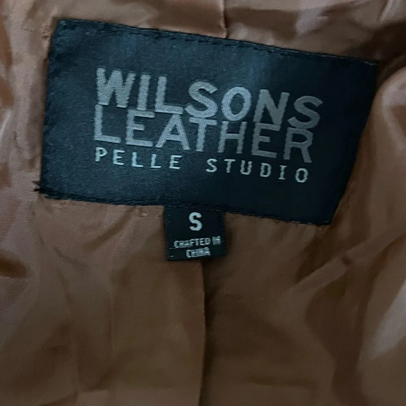 Vintage Wilson Leather trench style coat. Chestnut suede w contrast stiching - Picture 7 of 8